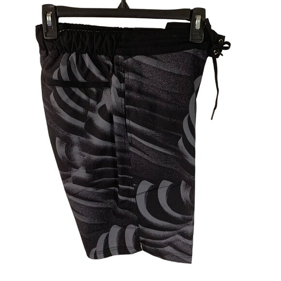 Speedo Mens Hydro Square Leg Boardshorts M 4-Way Comfort Stretch Black & Gray Sw - Picture 5 of 7